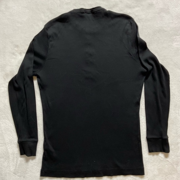 Burberry Black Long Sleeve Henley Shirt - Picture 2 of 7